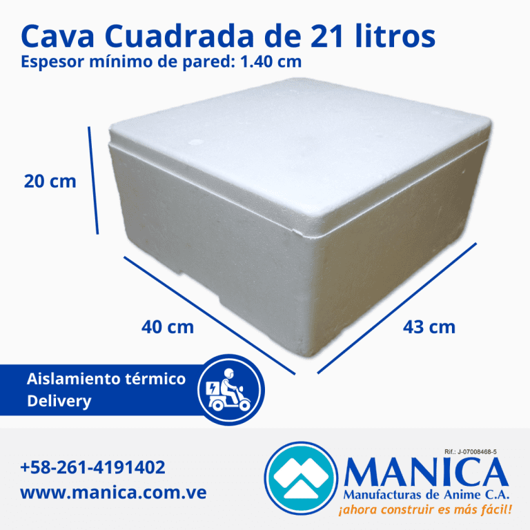 CAVA CUADRADA DE 21 LITROS 1 1