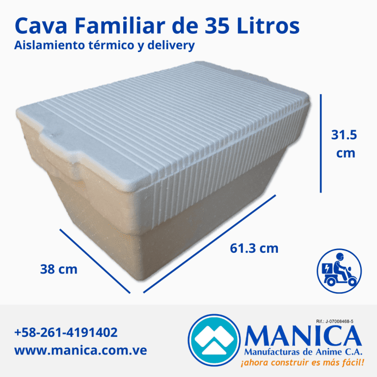 CAVA FAMILIAR DE 35 LITROS MANICA MEDIDAS