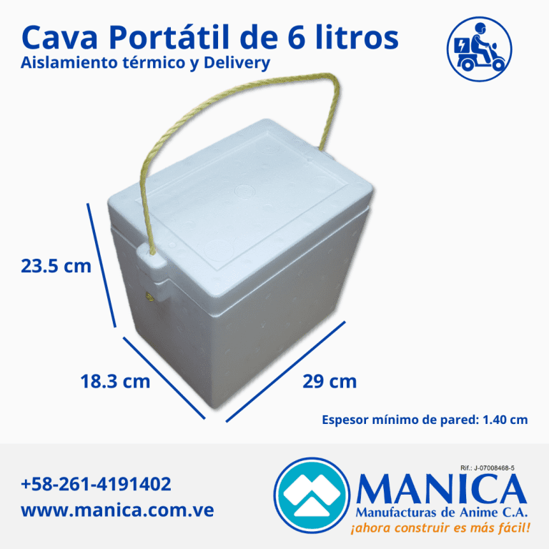 CAVA PORTÁTIL DE 6 LITROS MEDIDAS 1