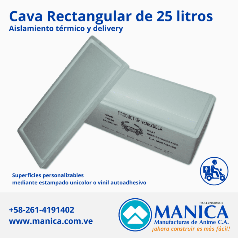 CAVA RECTANGULAR DE 25 LITROS MANICA 2