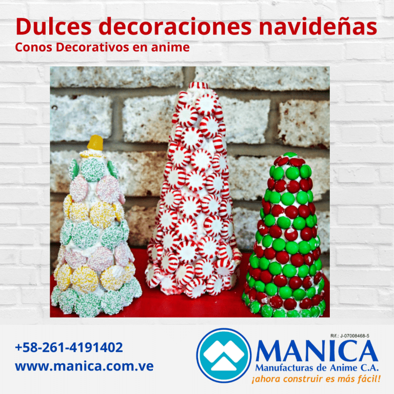 MANICA - NAVIDAD - CONOS DE ANIME - DULCES NAVIDEÑOS