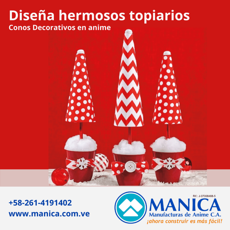 MANICA - NAVIDAD - CONOS DE ANIME - TOPIARIOS