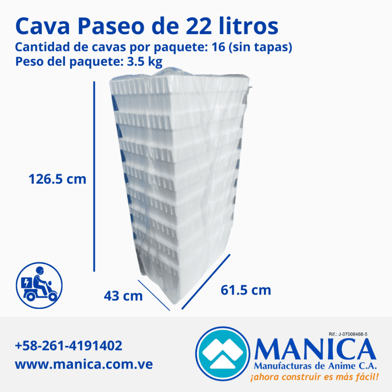 CAVA PASEO DE 22 LITROS PAQUETE DE CUERPO DE CAVAS